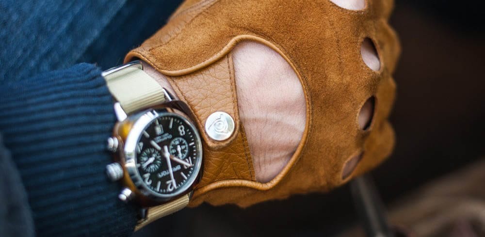 Gants de conduite vintage en cuir pour hommes Gants Gosling à écran tactile