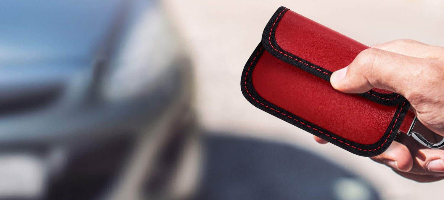 Pochette de protection double couche pour clé de voiture – Pochette antivol  anti-piratage, sac de blocage de signal RFID pour clé de voiture Ngumms
