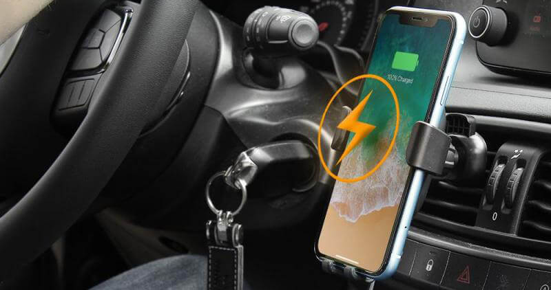 Chargeur sans Fil Voiture Support Téléphone avec Position d